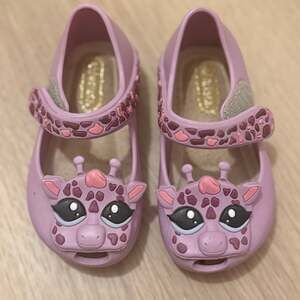 Mini Melissa Ultragirl IV Purple Giraffe Mary Jane Shoes Toddler Girls Size 5